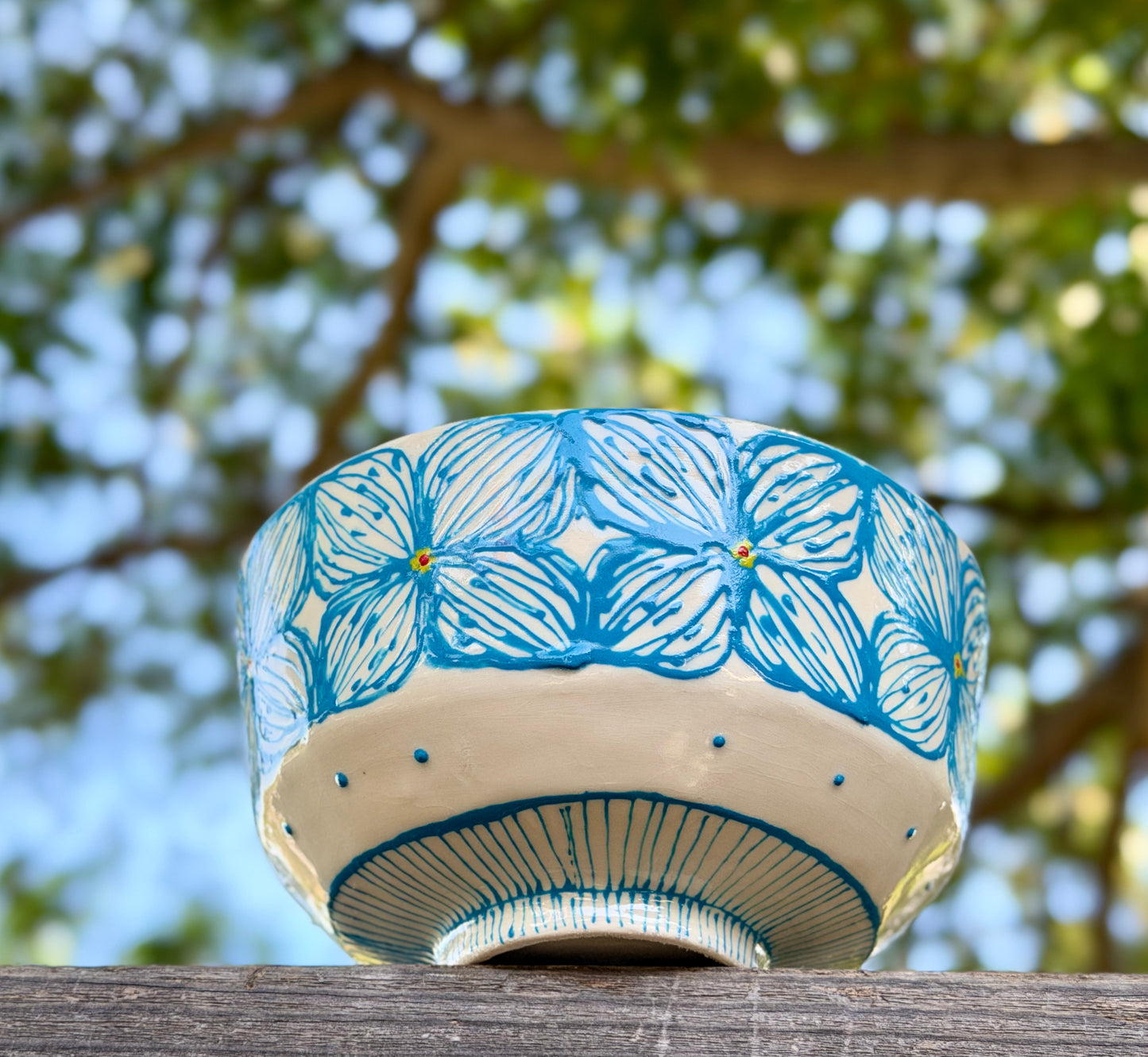 Hand painted floras blossom bowls