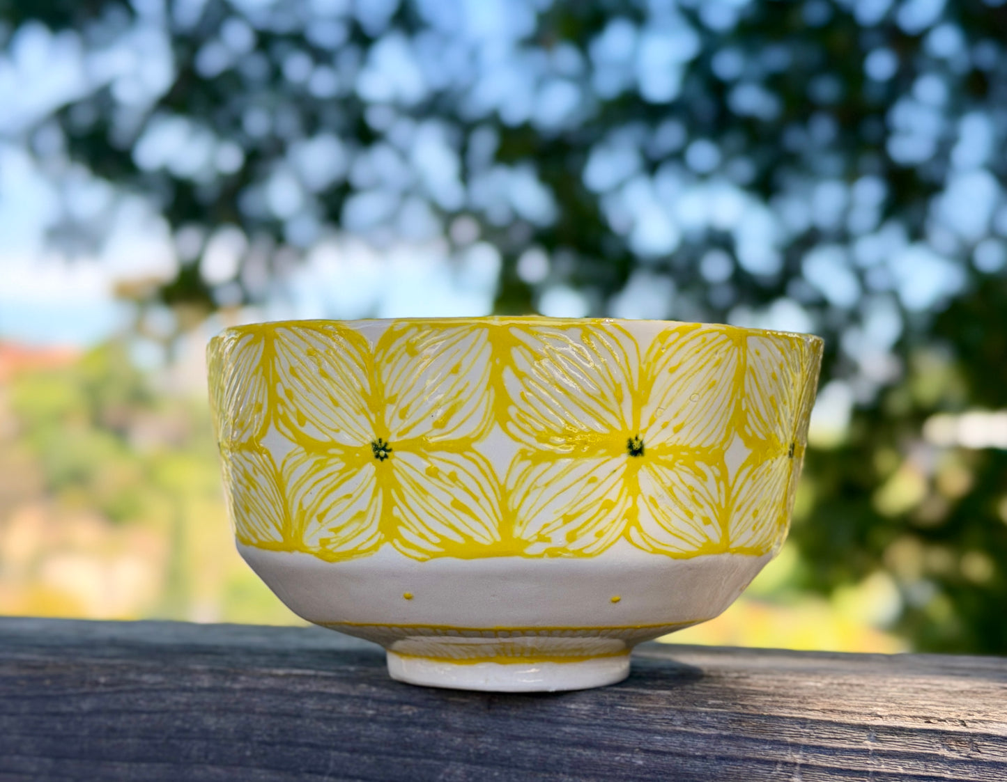 Hand painted floras blossom bowls